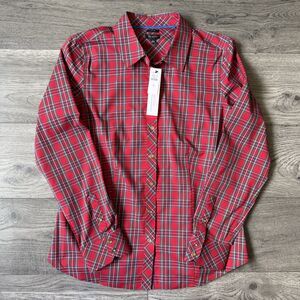 Talbots Women’s New With Tags‎ Classic Red Plaid Button-Down Shirt - Size 8